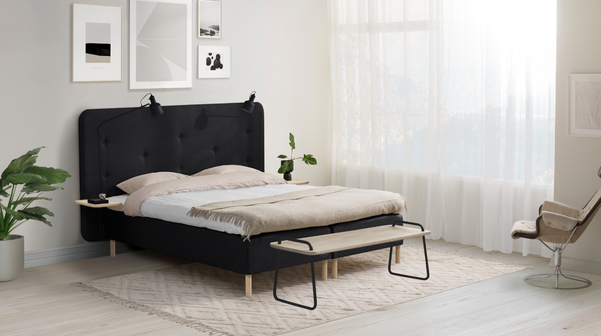 Jensen  Diplomat Boxmadras 140   200   Inkl  Sleep Topmadras   Stål Ben
